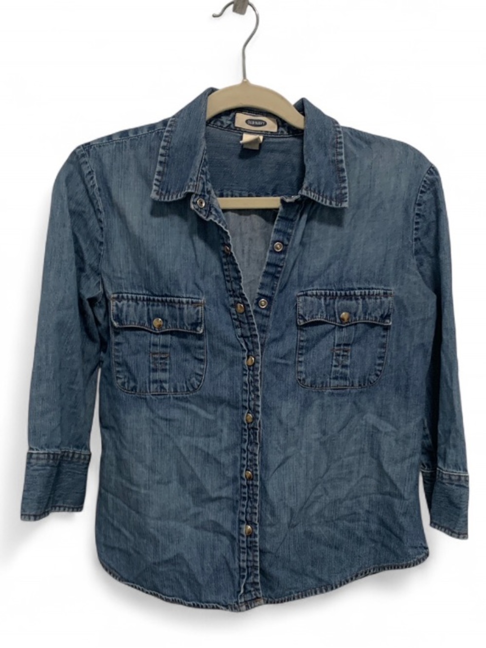 Y2K Old Navy Light Blue Denim Button-Down Shirt
